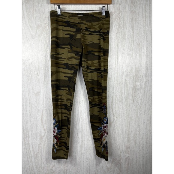 Johnny Was Jailyn Camo Embroidered Leggings S Boho Stretch Floral - Picture 3 of 9